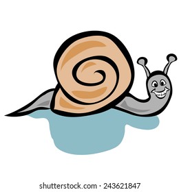 Cute snail vector cartoon