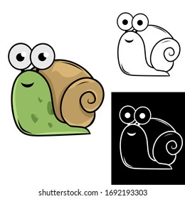 cute snail vector illustration for a brand