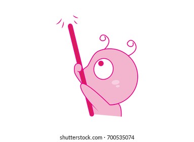 Cute Snail. Vector Illustration. Isolated on white background.