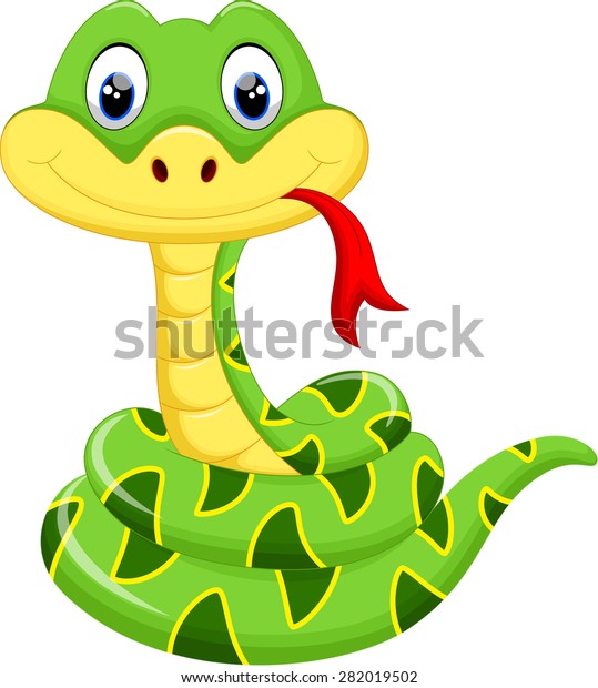 かわいいヘビの漫画 のベクター画像素材 ロイヤリティフリー