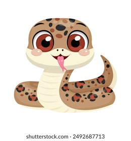 Cute snake cartoon illustration. Year of the snake 2025