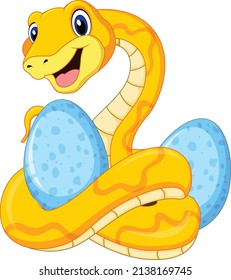 Cute snake cartoon vector art and illustration