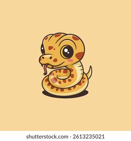 Cute Snake Cartoon Vector Illustration