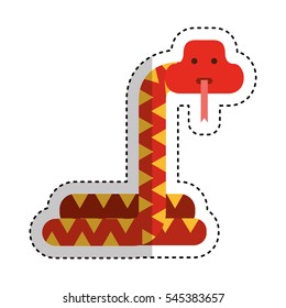 cute snake character icon vector illustration design