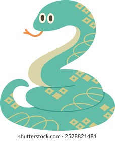 Cute snake character. Year of the Snake character