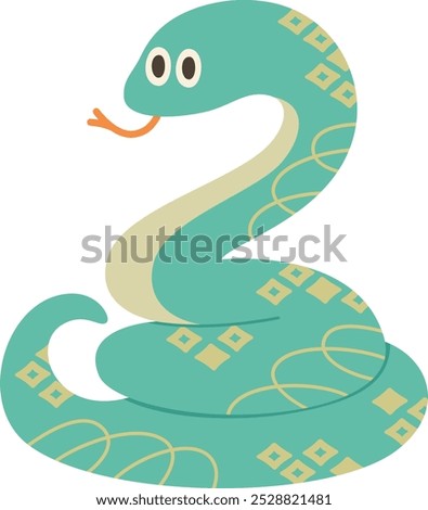 Cute snake character. Year of the Snake character