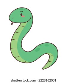 icono de serpiente lindo en fondo blanco