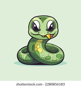 Cute Snake Illustration Vector: Adorable Serpent Design Artwork