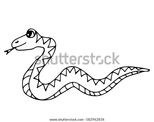Vector De Stock Libre De Regalias Sobre Una Serpiente Pequena Aislada En El582962836
