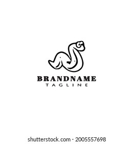cute snake logo cartoon icon modern vector