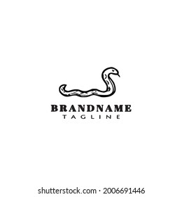 cute snake logo cartoon icon modern template vector illustration
