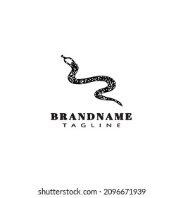 cute snake logo cartoon icon modern vector template illustration