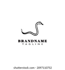 cute snake logo cartoon icon modern vector illustration