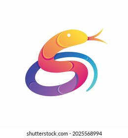 Cute Snake Logo Gradient Color Stock Vector (Royalty Free) 2025568994 ...