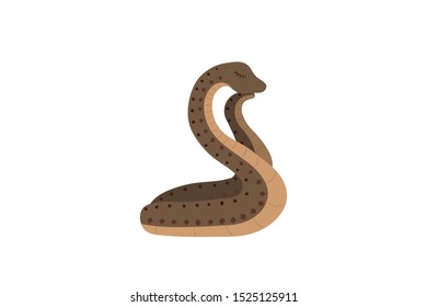 Cute snake on a white background. Sweet dreans. Vector illustration.