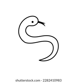 Cute snake on white background