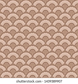 Cute snake skin scales squama background, vector seamless fabric pattern, tiled textile print. Classic chinese squama scales seamless arc tiles motif. Textile pattern.