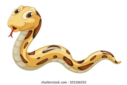 Cute snake sliding along the ground