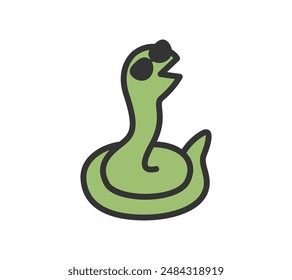 Unas lindas gafas de sol de Ilustración vectorial serpiente