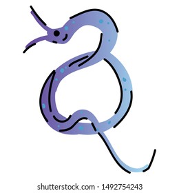 Cute sniper eel vector. Ocean sealife clipart. 