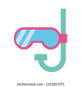 cute snorkel isolated icon