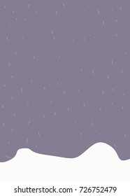 cute snow background hand drawn vector flat design