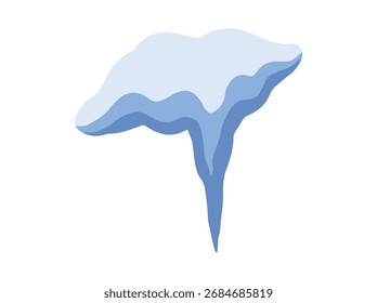Ilustración de fondo de gorra de nieve linda