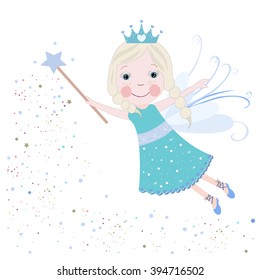 Cute Snow Fairy Tale Vector Background