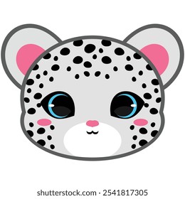 Leopardo de nieve lindo con ojos azules