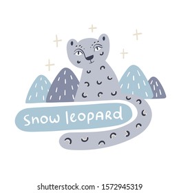 El leopardo de las nieves raro animal en peligro