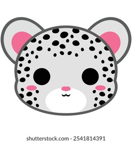 Cute Snow Leopard with spotted fur