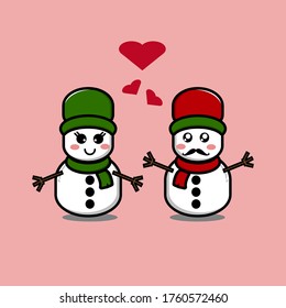 Cute Snow Set Vector Design