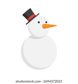ein süßer Schneeball zu einer Statue geformt
