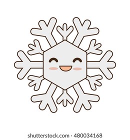 cute snowflake cartoon
