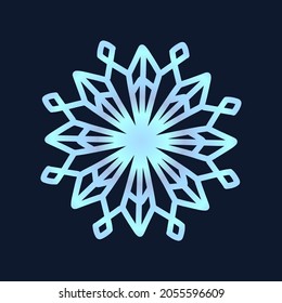 cute snowflake, festive christmas design of unique winter symbol