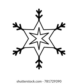cute snowflake isolated icon