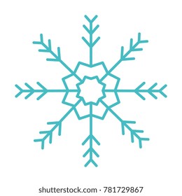 cute snowflake isolated icon
