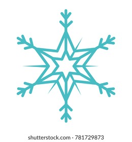 cute snowflake isolated icon