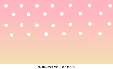 Cute snowflake on peach color tone gradient background. Sweet and romantic winter season concept.