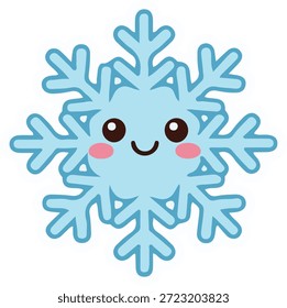 Lindo copo de nieve sonriente diseño de la cara para las vacaciones de la temporada de invierno