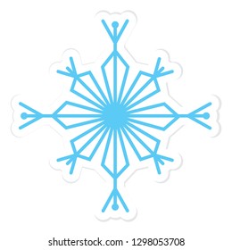 Cute snowflake sticker