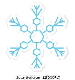 Cute snowflake sticker