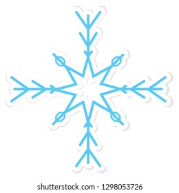 Cute snowflake sticker