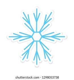 Cute snowflake sticker