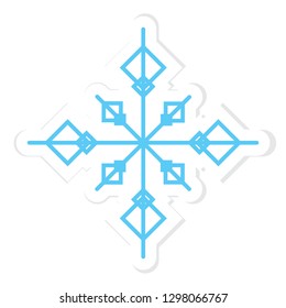 Cute snowflake sticker