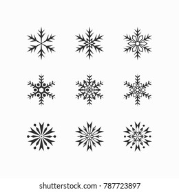 Cute Snowflake winter icon - Flat illustration of snowflake vector icon isolated. Vector illustration.