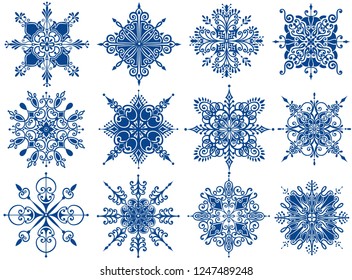 Cute snowflakes collection