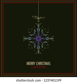 Cute snowflakes isolated lat snow icons, silhouette. Nice element for Christmas banner, cards. New year ornament.