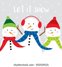 Cute snowman