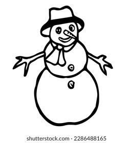 cute snowman cartoon for kids